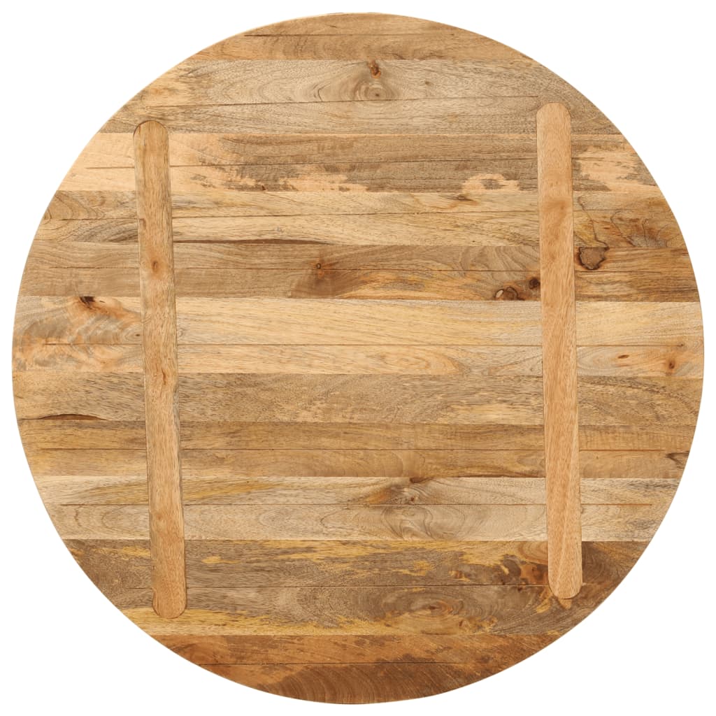 Piano per Tavolo Ø 70x2,5cm Rotondo in Legno Massello di Mango