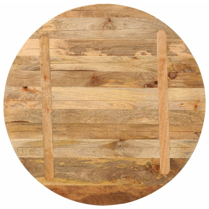 Piano per Tavolo Ø 90x3,8 cm Rotondo in Legno Massello di Mango