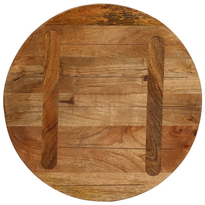 Piano per Tavolo Ø 50x2,5cm Rotondo in Legno Massello di Mango