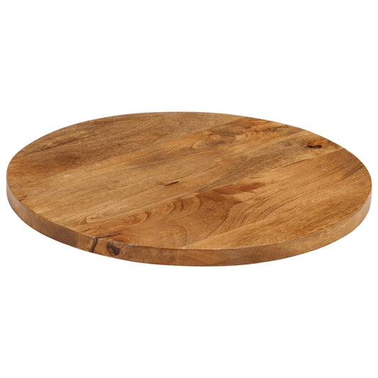 Piano per Tavolo Ø 50x3,8 cm Rotondo in Legno Massello di Mango