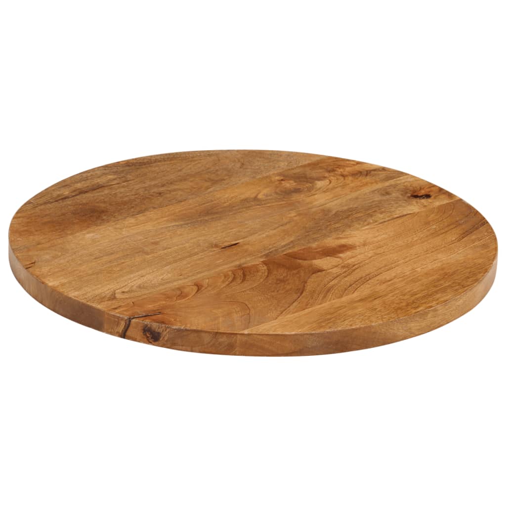 Piano per Tavolo Ø 60x3,8 cm Rotondo in Legno Massello di Mango | homemem39