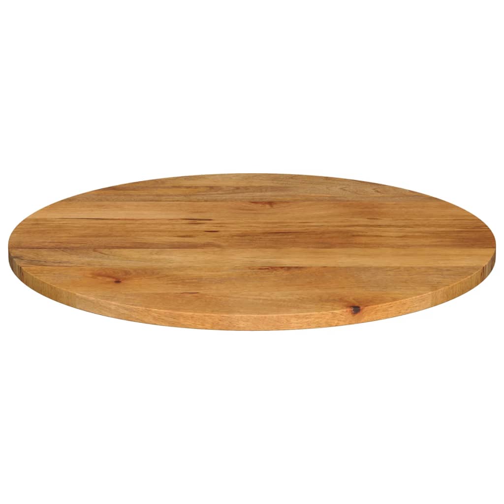 Piano per Tavolo Ø 70x3,8 cm Rotondo in Legno Massello di Mango