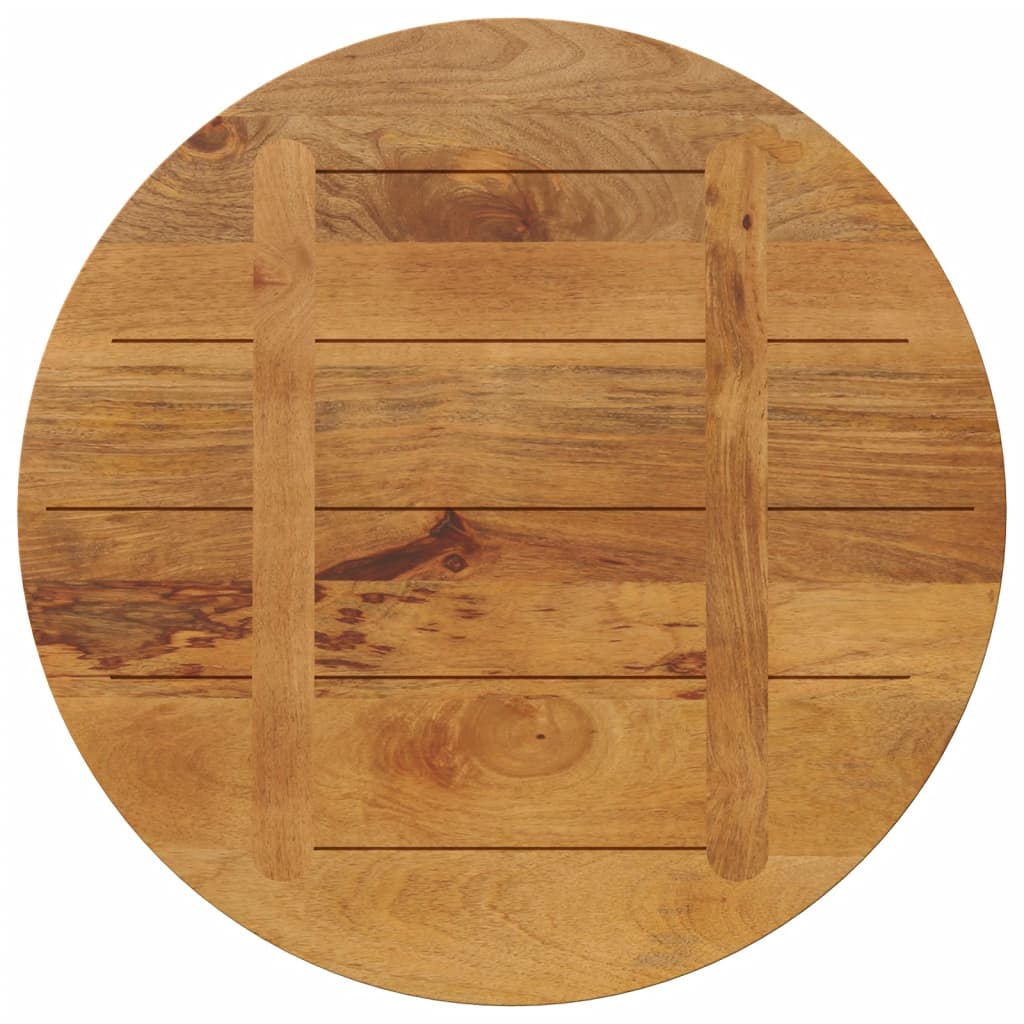 Piano per Tavolo Ø 80x3,8 cm Rotondo in Legno Massello di Mango | homemem39