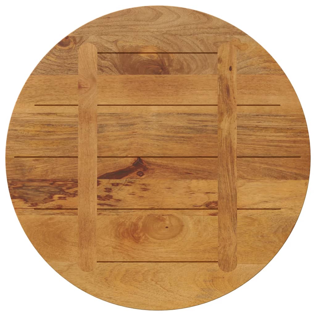 Piano per Tavolo Ø 90x3,8 cm Rotondo in Legno Massello di Mango | homemem39