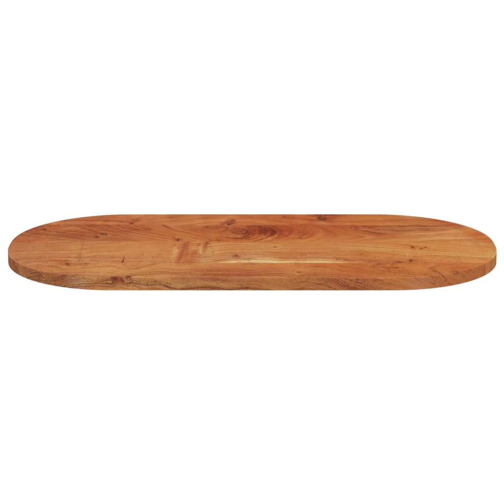 Piano Tavolo 120x60x3,8 cm Ovale in Legno Massello di Acacia | homemem39