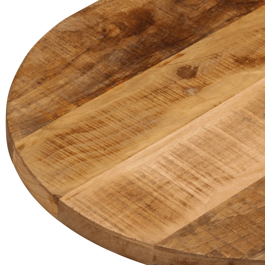 Piano Tavolo 120x50x3,8 cm Ovale Legno Massello Grezzo di Mango | homemem39