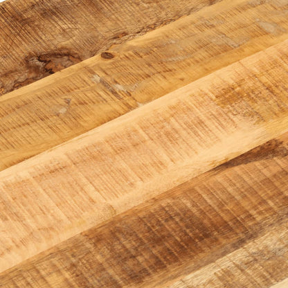 Piano Tavolo 140x60x3,8 cm Ovale Legno Massello Grezzo di Mango | homemem39