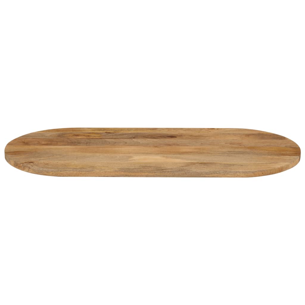 Piano Tavolo 140x50x2,5 cm Ovale in Legno Massello di Mango | homemem39