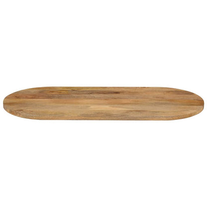 Piano Tavolo 100x50x3,8 cm Ovale in Legno Massello di Mango | homemem39