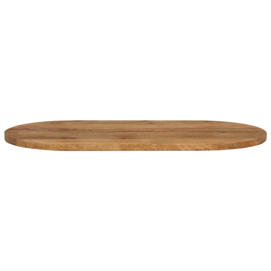 Piano Tavolo 80x40x2,5 cm Ovale in Legno Massello di Mango | homemem39