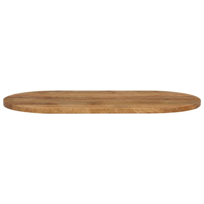 Piano Tavolo 80x40x2,5 cm Ovale in Legno Massello di Mango | homemem39