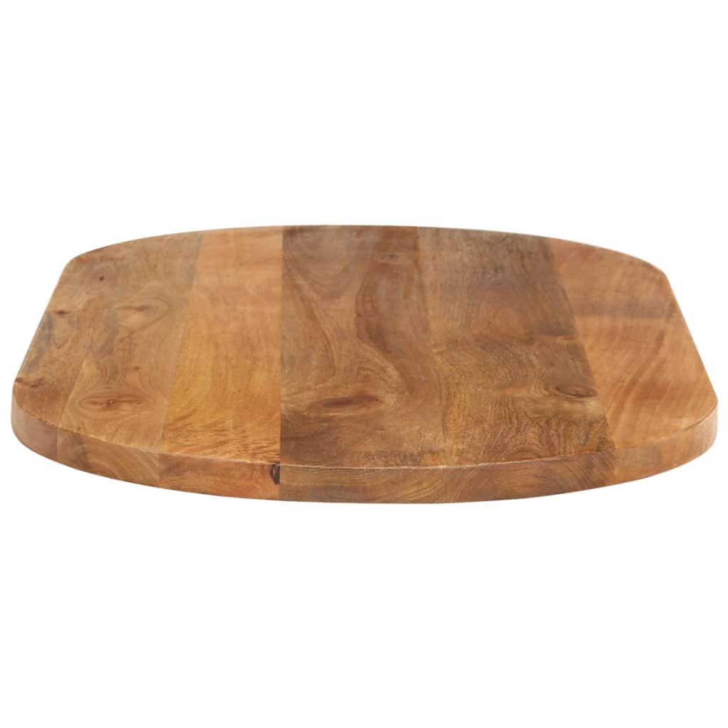 Piano Tavolo 80x40x2,5 cm Ovale in Legno Massello di Mango | homemem39