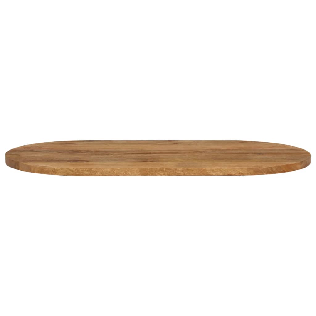 Piano Tavolo 100x40x2,5 cm Ovale in Legno Massello di Mango | homemem39
