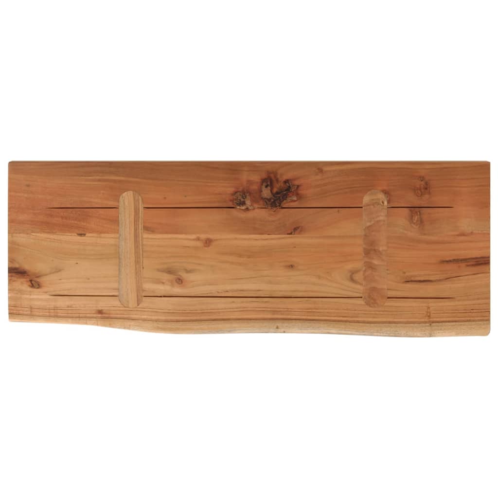Mensola a Muro 50x20x3,8cm Rettangolare Legno Acacia Bordi Vivi | homemem39