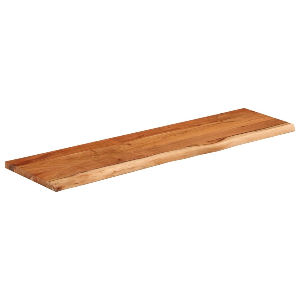Mensola a Muro 60x20x3,8cm Rettangolare Legno Acacia Bordi Vivi | homemem39