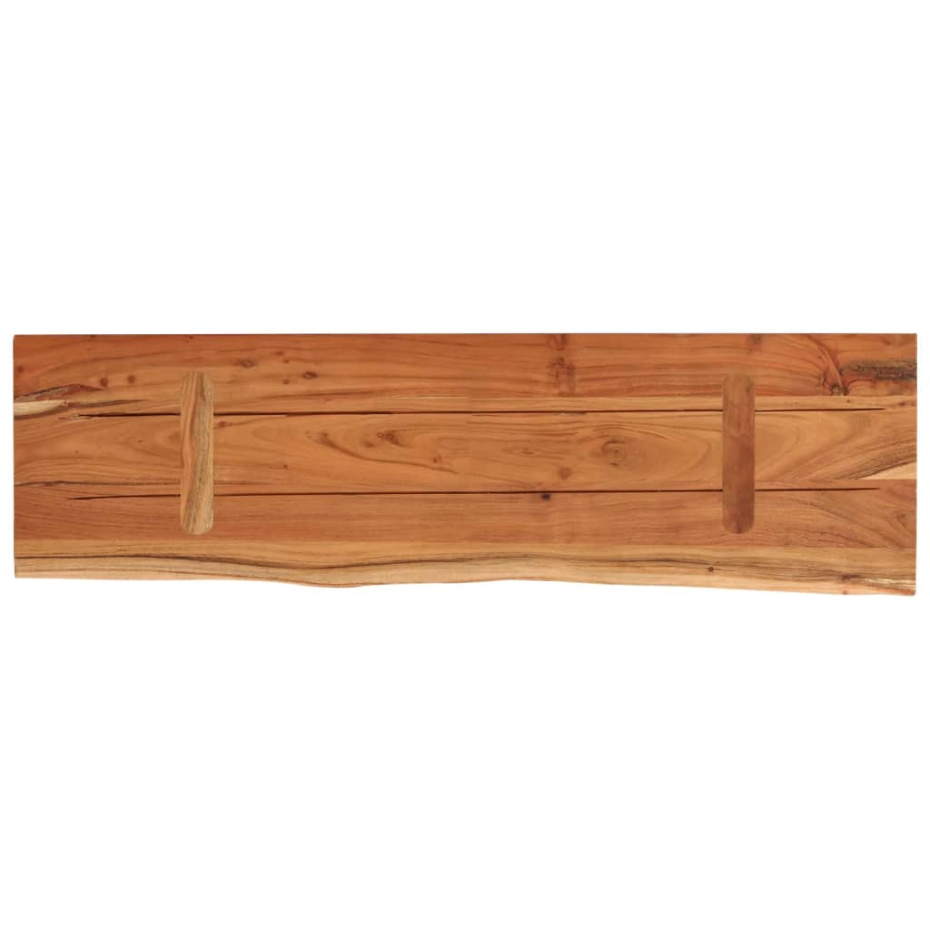 Mensola a Muro 60x20x3,8cm Rettangolare Legno Acacia Bordi Vivi | homemem39