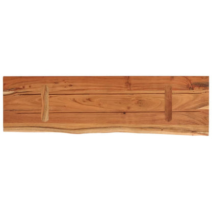 Mensola a Muro 60x20x3,8cm Rettangolare Legno Acacia Bordi Vivi | homemem39
