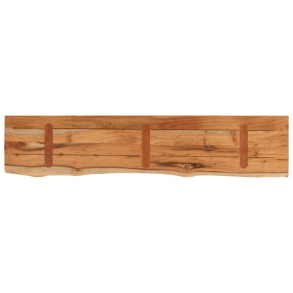 Mensola a Muro 90x20x3,8cm Rettangolare Legno Acacia Bordi Vivi | homemem39