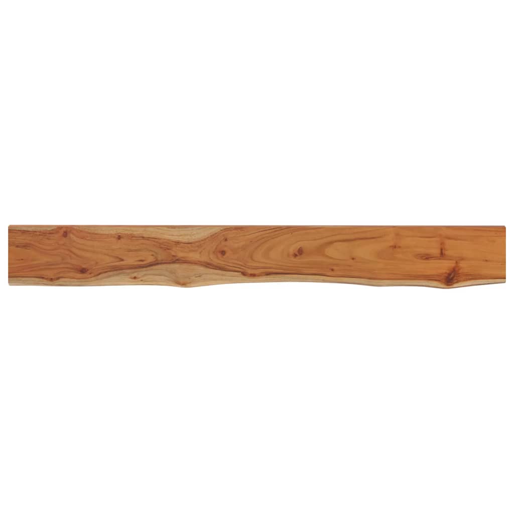 Mensola Muro 180x20x3,8cm Rettangolare Legno Acacia Bordi Vivi