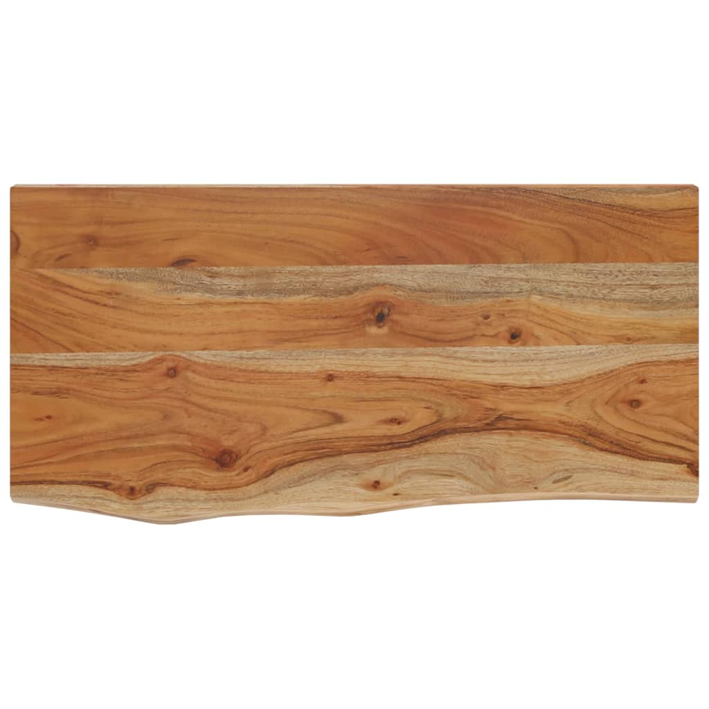 Mensola a Muro 60x30x3,8cm Rettangolare Legno Acacia Bordi Vivi | homemem39
