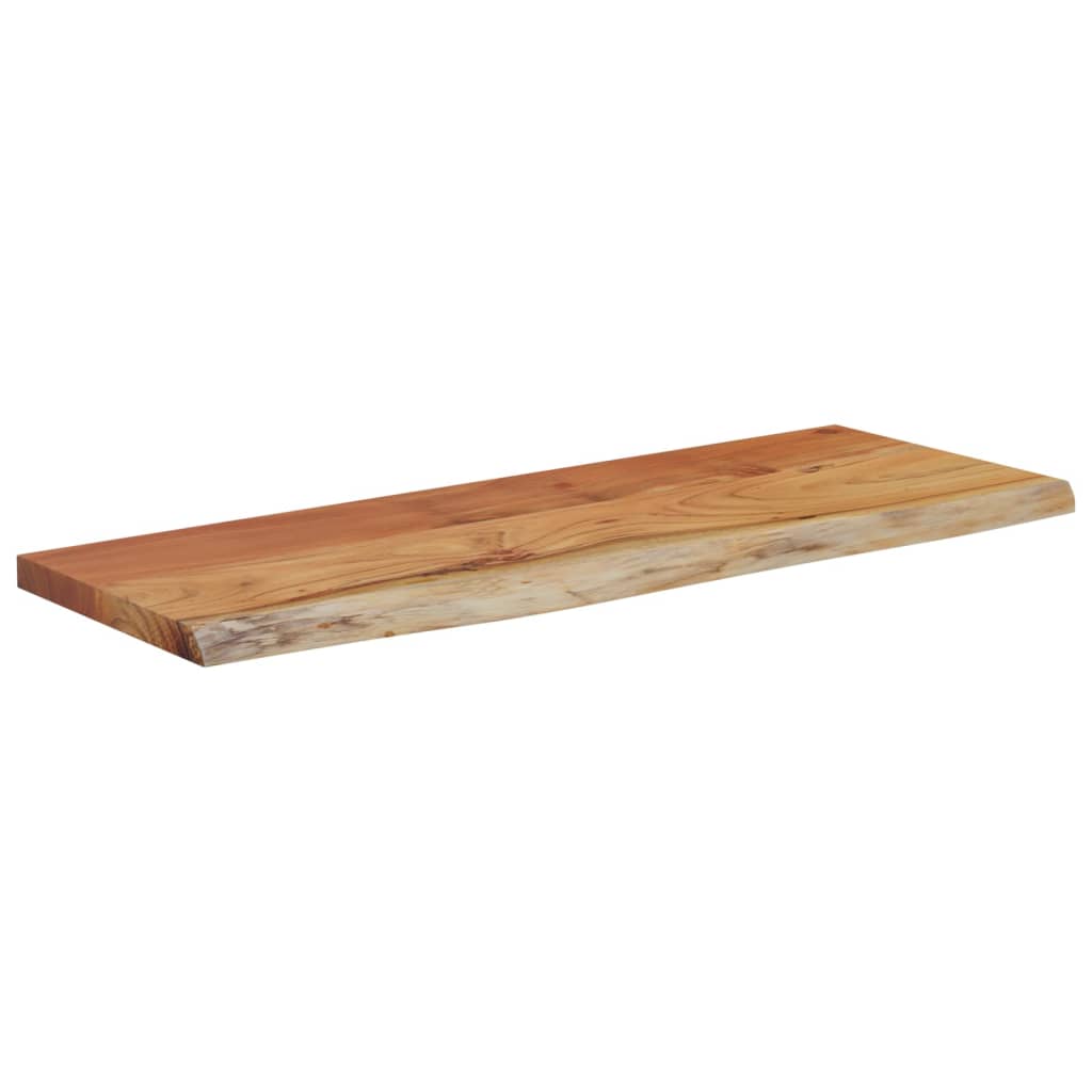 Mensola a Muro 80x30x3,8cm Rettangolare Legno Acacia Bordi Vivi
