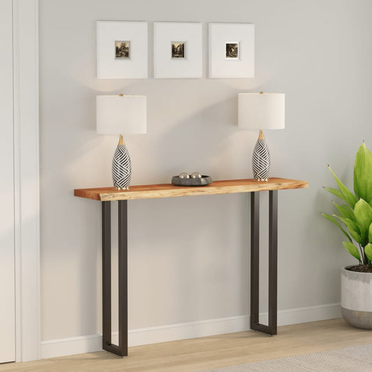 Piano Tavolo 140x30x3,8 cm Rettangolare Legno Acacia Bordi Vivi | homemem39