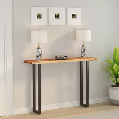 Piano Tavolo 180x30x3,8 cm Rettangolare Legno Acacia Bordi Vivi | homemem39