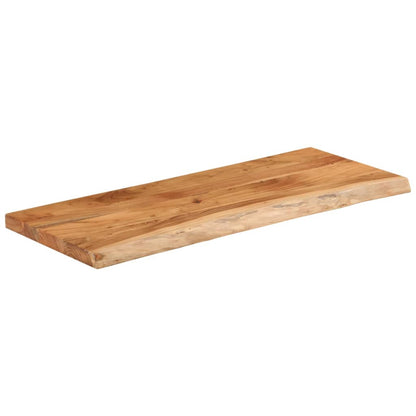 Piano Tavolo 100x40x3,8 cm Rettangolare Legno Acacia Bordi Vivi
