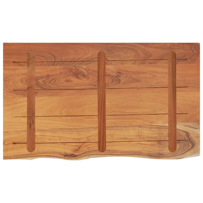 Piano Bagno 110x60x3,8 cm Rettangolare Legno Massello di Acacia | homemem39