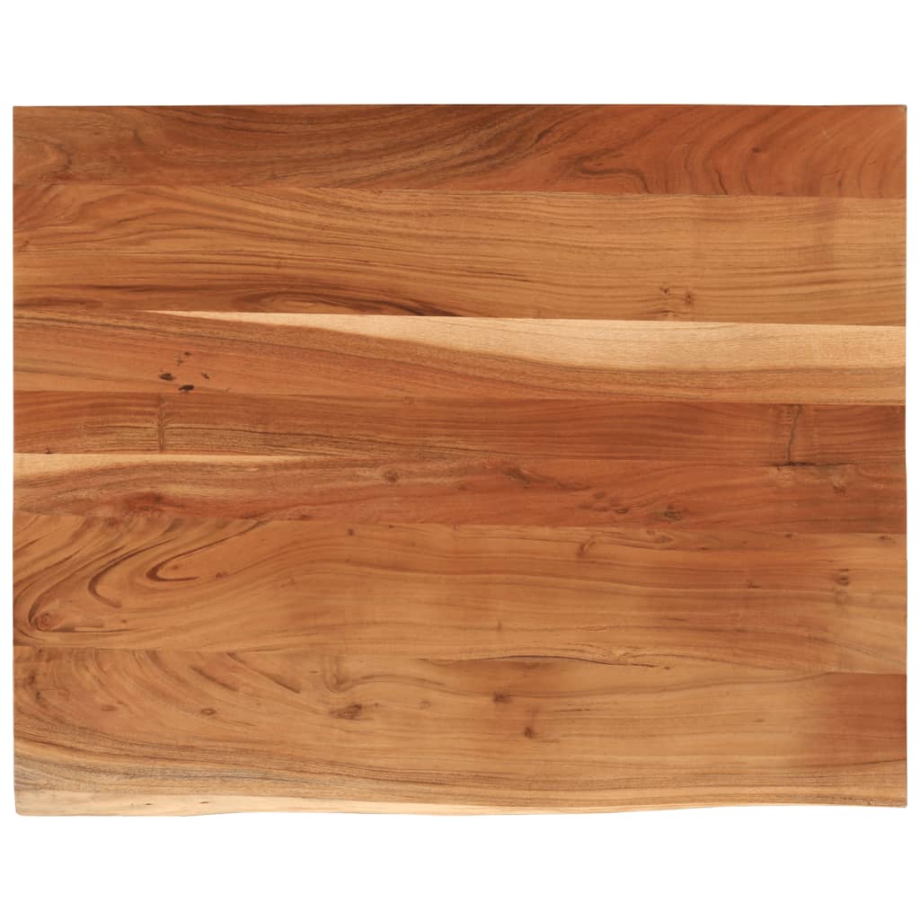 Piano Scrivania 90x80x3,8 Rettangolare Legno Acacia Bordi Vivi | homemem39