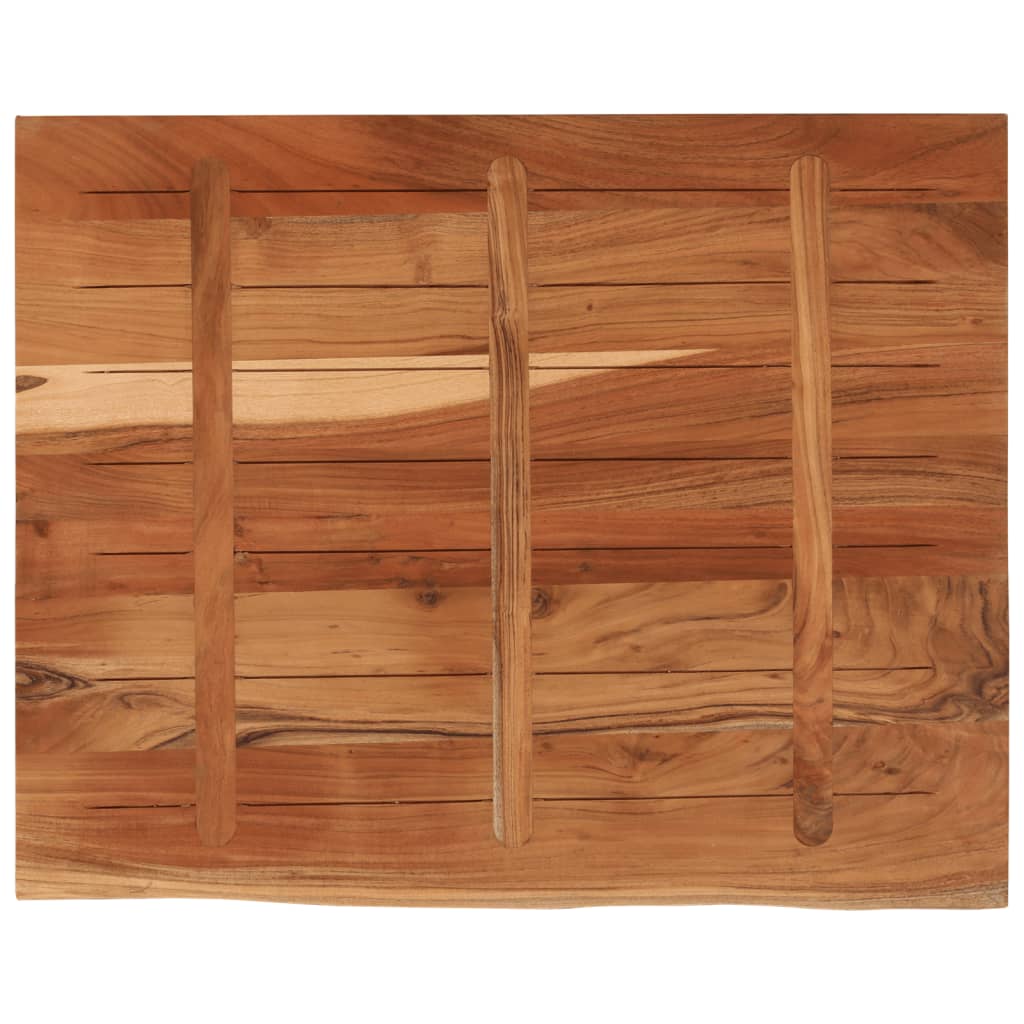 Piano Scrivania 90x80x3,8 Rettangolare Legno Acacia Bordi Vivi | homemem39