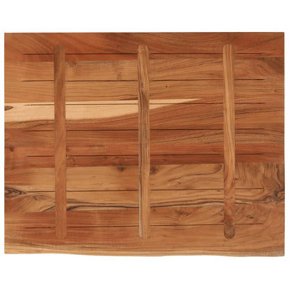 Piano Scrivania 90x80x3,8 Rettangolare Legno Acacia Bordi Vivi | homemem39