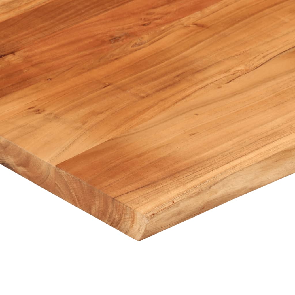 Piano Scrivania 90x80x3,8 Rettangolare Legno Acacia Bordi Vivi | homemem39
