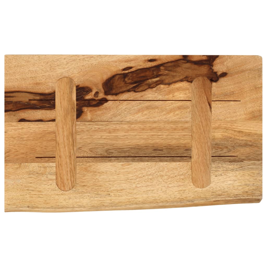 Piano Tavolo 40x30x3,8 cm Bordi Vivi Legno di Mango Grezzo | homemem39