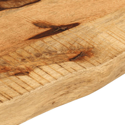 Piano Tavolo 40x30x3,8 cm Bordi Vivi Legno di Mango Grezzo | homemem39