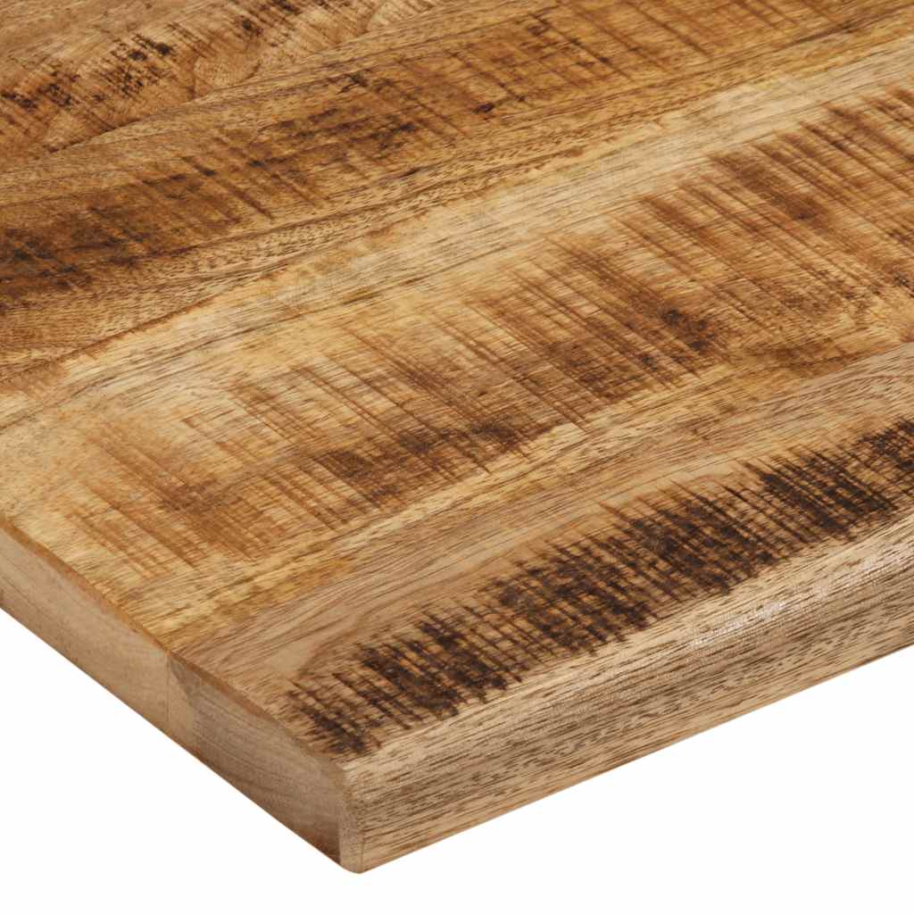 Piano Tavolo 100x80x3,8 Bordi Vivi Legno Massello Mango Grezzo | homemem39