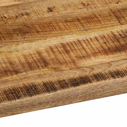 Piano Tavolo 100x80x3,8 Bordi Vivi Legno Massello Mango Grezzo | homemem39