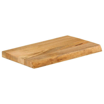 Piano Tavolo Bordi Vivi 50x20x2,5 cm in Legno Massello di Mango | homemem39