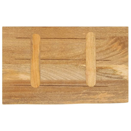 Piano Tavolo Bordi Vivi 50x20x2,5 cm in Legno Massello di Mango | homemem39