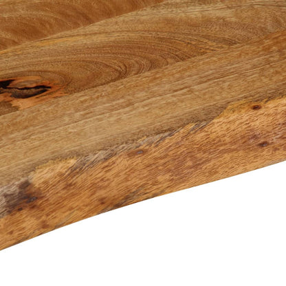 Piano Tavolo Bordi Vivi 50x20x2,5 cm in Legno Massello di Mango | homemem39