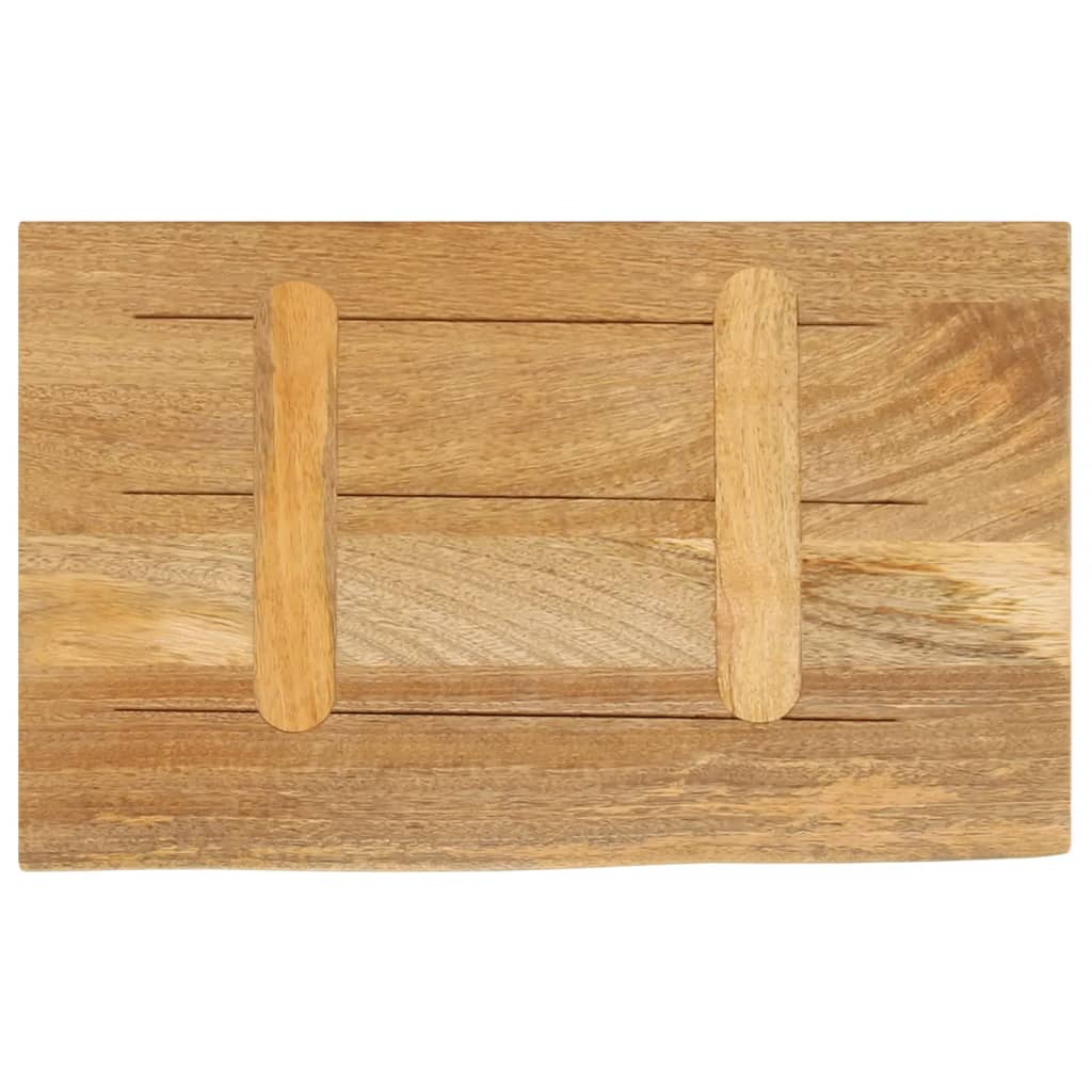 Piano Tavolo Bordi Vivi 60x20x2,5 cm in Legno Massello di Mango | homemem39