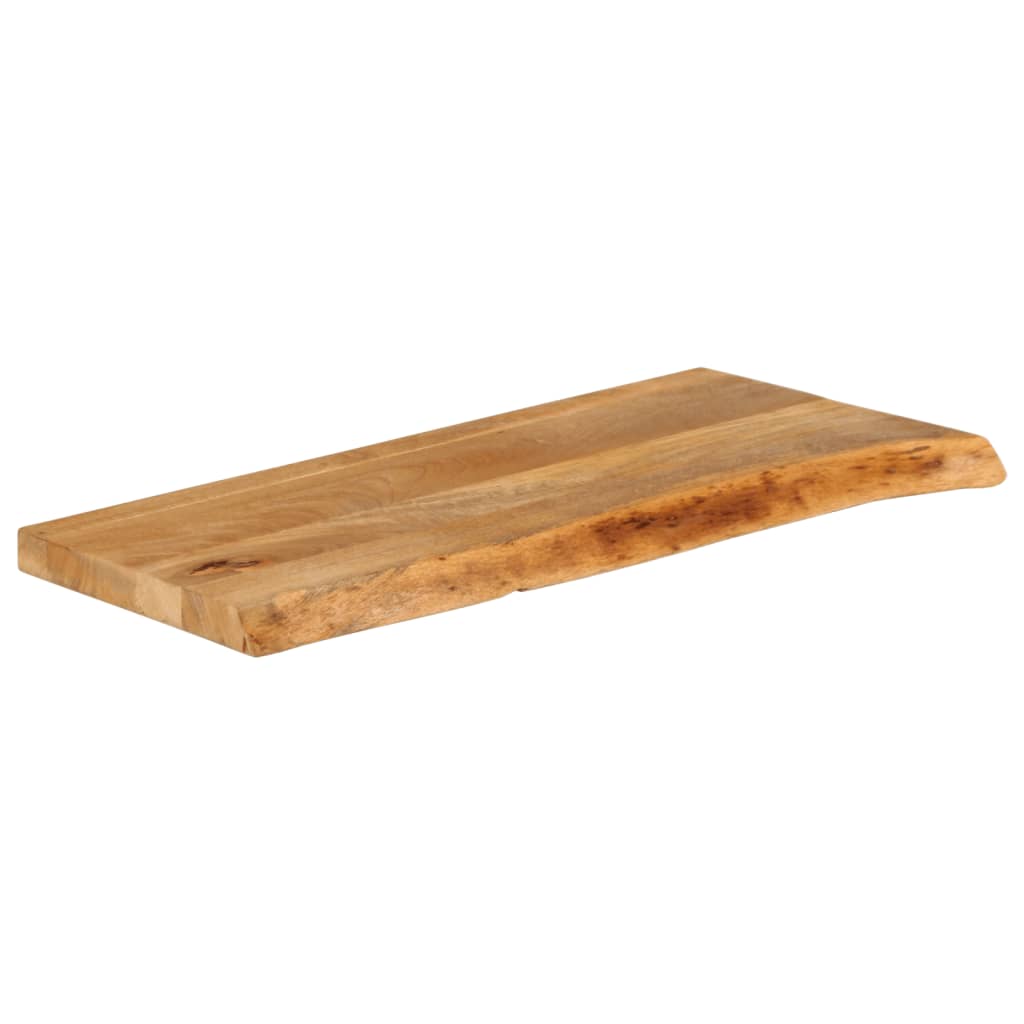 Piano Tavolo Bordi Vivi 90x20x2,5 cm in Legno Massello di Mango | homemem39