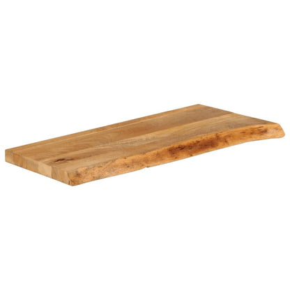 Piano Tavolo Bordi Vivi 90x20x2,5 cm in Legno Massello di Mango | homemem39
