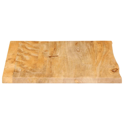 Piano Tavolo Bordi Vivi in Legno Massello di Mango