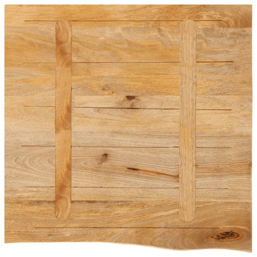 Piano Tavolo Bordi Vivi 40x40x2,5 cm in Legno Massello di Mango | homemem39