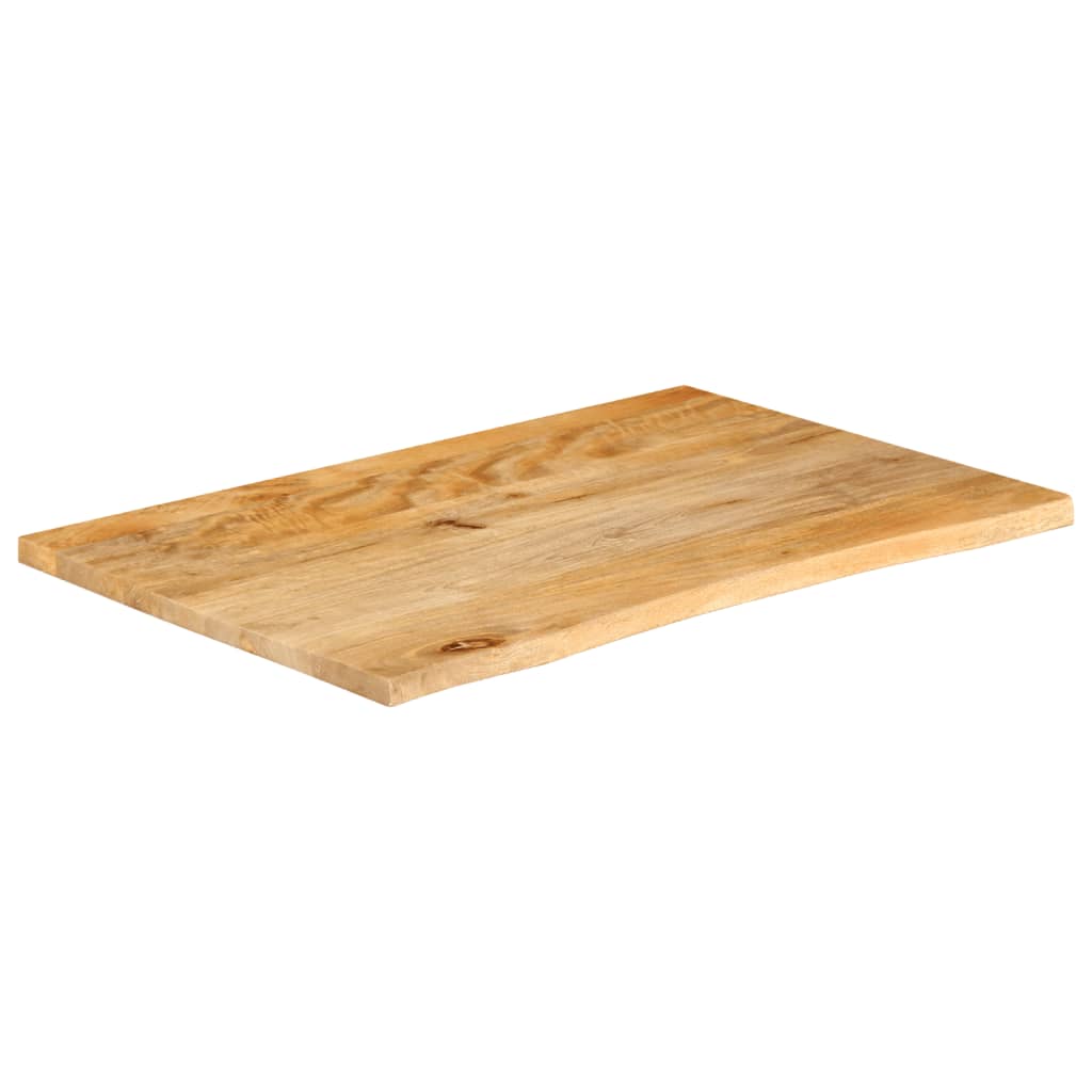 Piano Tavolo Bordi Vivi 70x60x2,5 cm in Legno Massello di Mango | homemem39