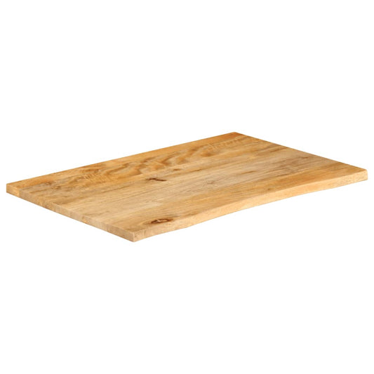 Piano Tavolo Bordi Vivi 70x60x2,5 cm in Legno Massello di Mango