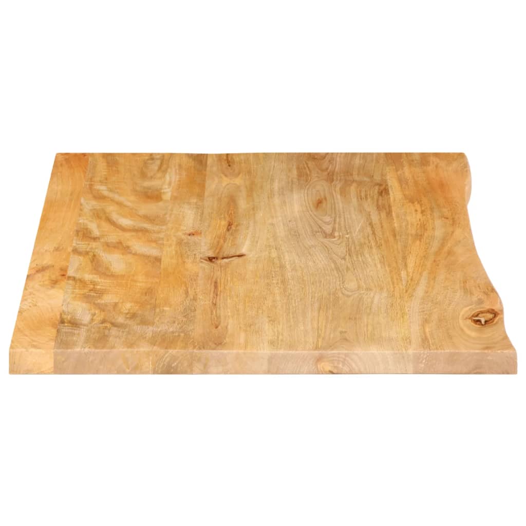Piano Tavolo Bordi Vivi in Legno Massello di Mango
