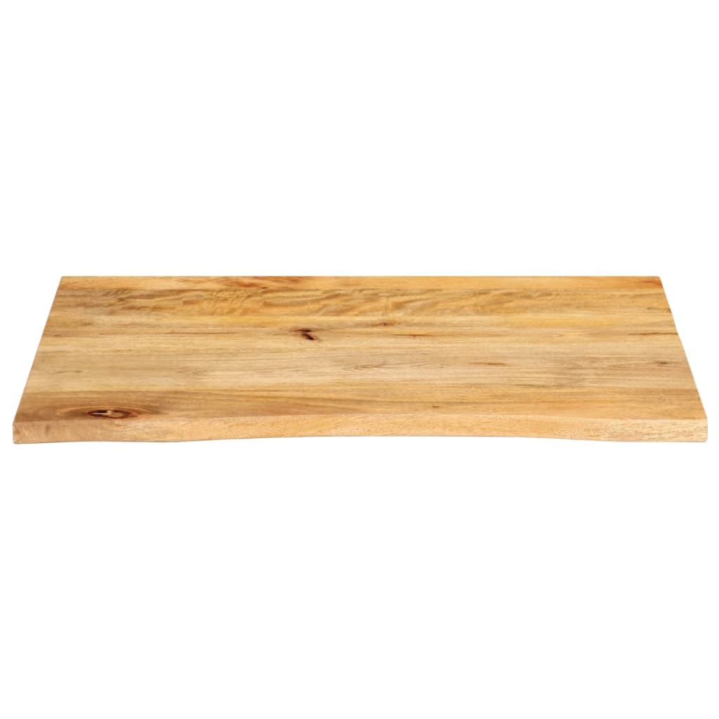 Piano Tavolo Bordi Vivi 90x60x2,5 cm in Legno Massello di Mango | homemem39