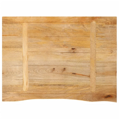 Piano Tavolo Bordi Vivi 90x60x2,5 cm in Legno Massello di Mango | homemem39